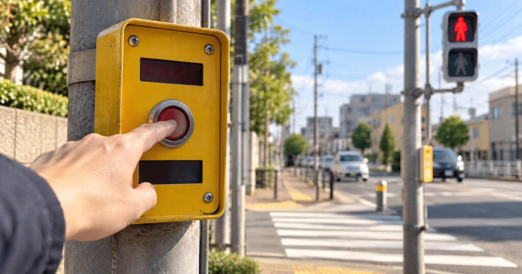 押しボタン信号は何度も押すと早く青になる?待ち時間が違う理由